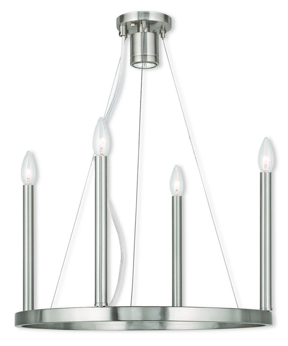 Livex Lighting - 40244-91 - Five Light Chandelier - Alpine - Brushed Nickel