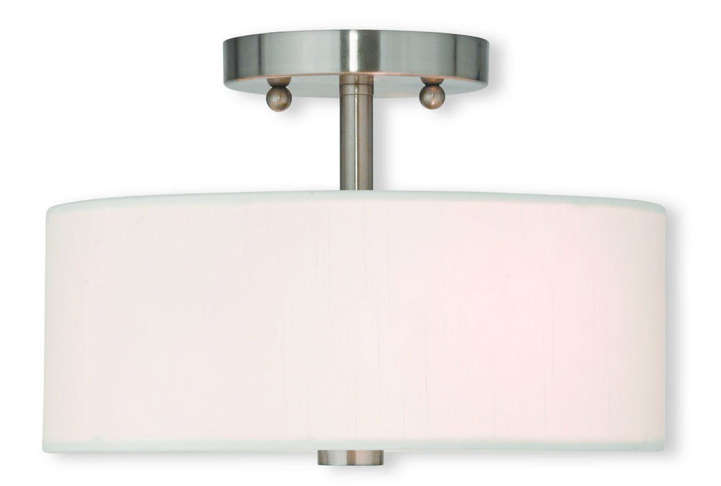 Livex Lighting - 51052-91 - Two Light Ceiling Mount - Meridian - Brushed Nickel