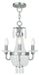 Livex Lighting - 51843-91 - Three Light Mini Chandelier/Ceiling Mount - Valentina - Brushed Nickel