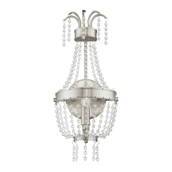 Livex Lighting - 51872-91 - One Light Wall Sconce - Valentina - Brushed Nickel