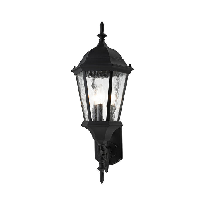 Three Light Outdoor Wall Lantern from the Hamilton collection in Textured Black finish