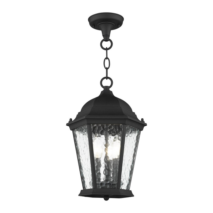 Three Light Outdoor Pendant from the Hamilton collection in Textured Black finish