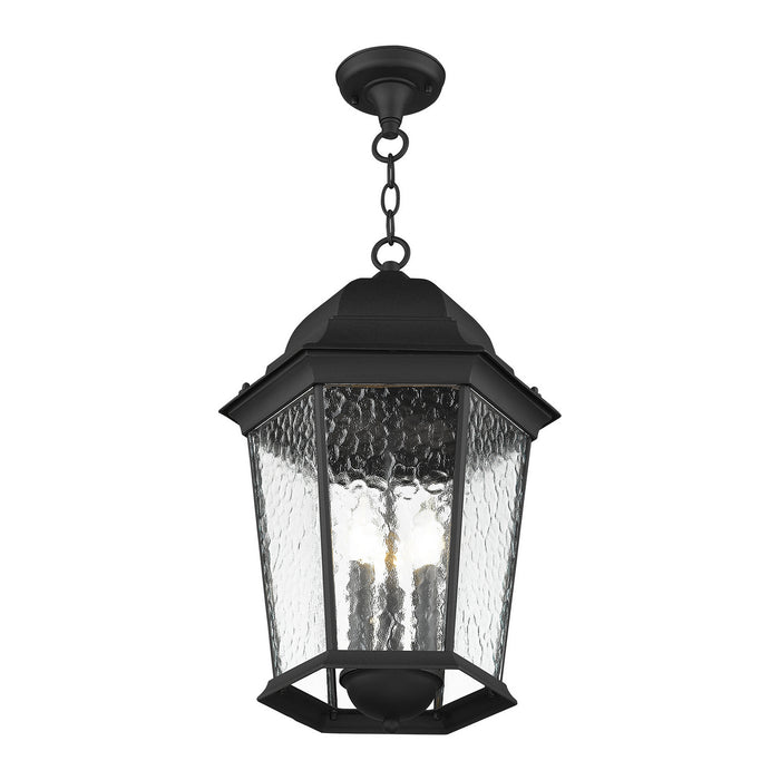 Three Light Outdoor Pendant from the Hamilton collection in Textured Black finish
