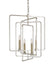 Currey and Company - 9743 - Four Light Chandelier - Metro - Contemporary Silver Leaf