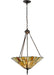 Meyda Tiffany - 121146 - Three Light Inverted Pendant - Delta - Mahogany Bronze