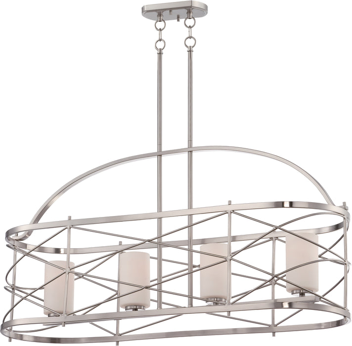 Nuvo Lighting - 60-5334 - Four Light Island Pendant - Ginger - Brushed Nickel