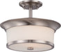 Nuvo Lighting - 60-5450 - Two Light Semi Flush Mount - Mobili - Brushed Nickel