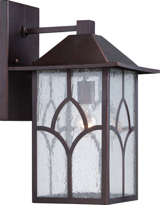 Nuvo Lighting - 60-5643 - One Light Wall Lantern - Stanton - Claret Bronze / Clear Seeded