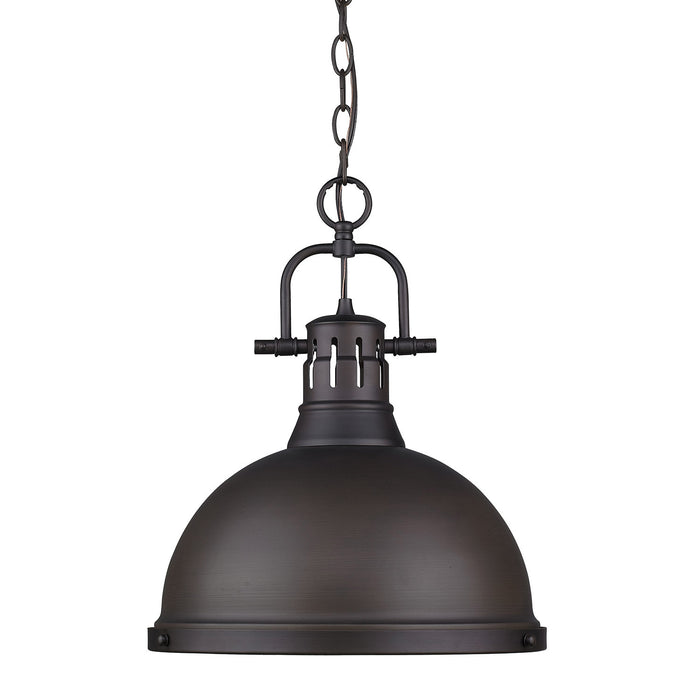 One Light Pendant from the Duncan collection in Rubbed Bronze finish