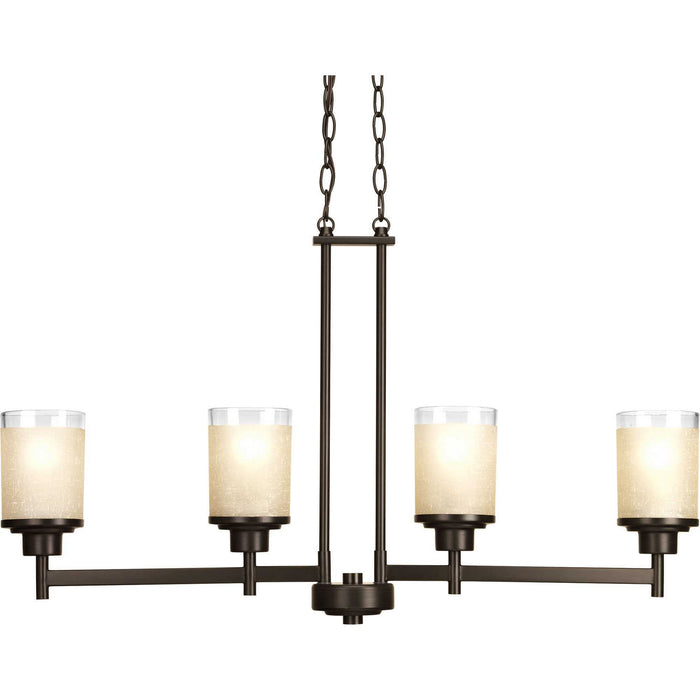 Five Light Linear Chandelier from the Alexa collection in Antique Bronze finish