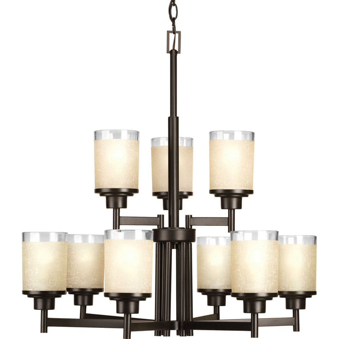 Nine Light Chandelier from the Alexa collection in Antique Bronze finish