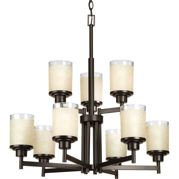 Nine Light Chandelier from the Alexa collection in Antique Bronze finish