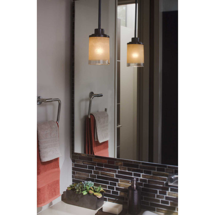 One Light Mini Pendant from the Alexa collection in Antique Bronze finish