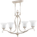 Quorum - 6572-4-70 - Four Light Island Pendant - Flora - Persian White w/ White Linen