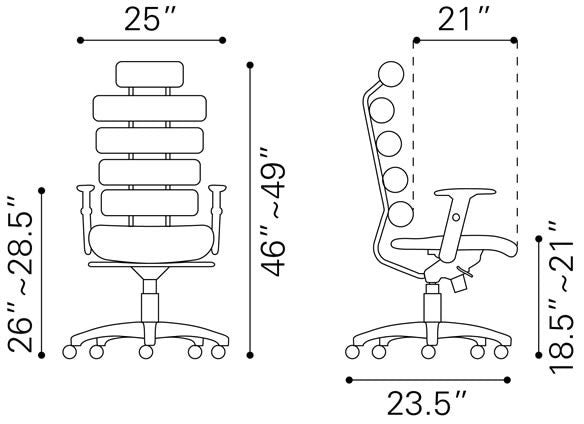 Office Chair from the Unico collection in Black finish