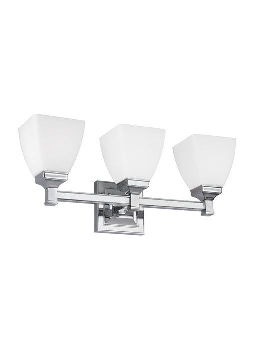 Three Light Vanity from the Putnam collection in Chrome finish