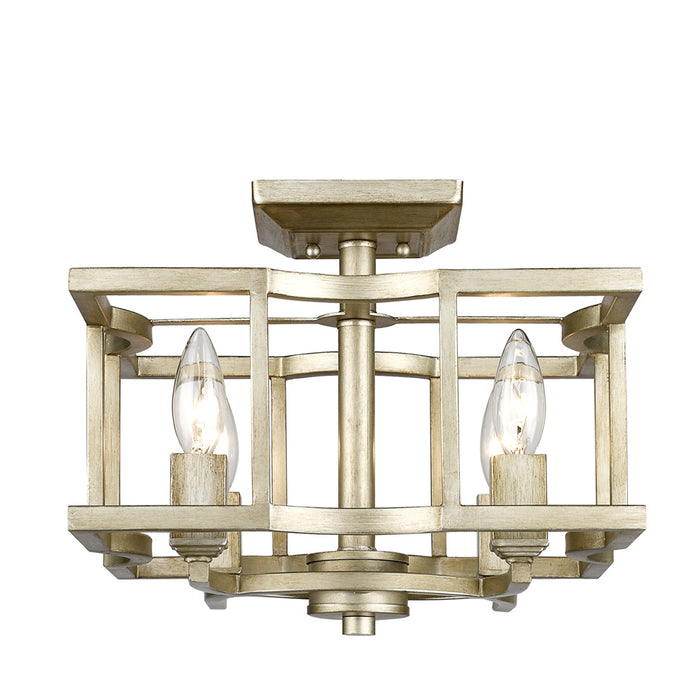 Four Light Semi-Flush Mount from the Bellare collection in White Gold finish