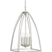 Progress Lighting - P3787-09 - Four Light Foyer Pendant - Tally - Brushed Nickel