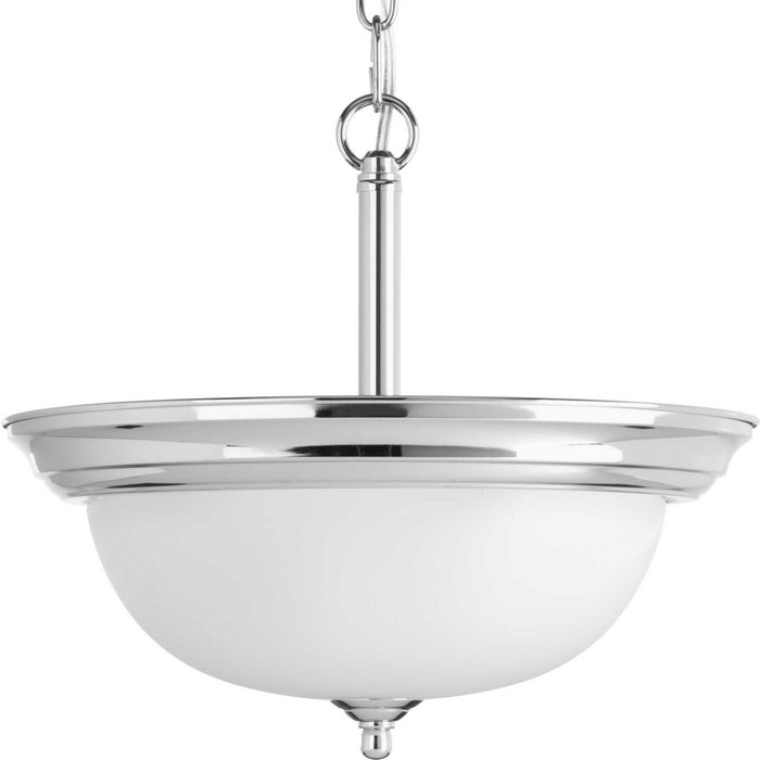 Progress Lighting - P3927-15ET - Two Light Semi-Flush Convertible - Dome Glass - Polished Chrome