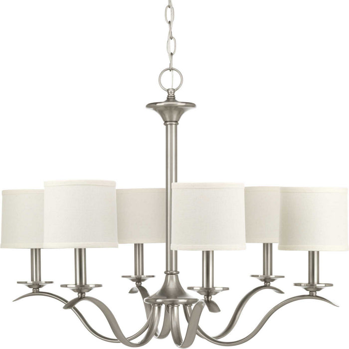 Progress Lighting - P4739-09 - Six Light Chandelier - Inspire - Brushed Nickel