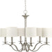 Progress Lighting - P4739-09 - Six Light Chandelier - Inspire - Brushed Nickel