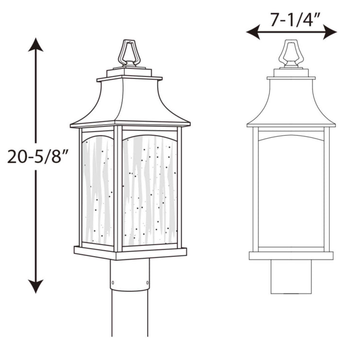 Two Light Post Lantern from the Maison collection in Oil Rubbed Bronze finish