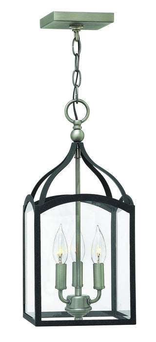 Hinkley - 3413DZ - Three Light Foyer Pendant - Clarendon - Aged Zinc