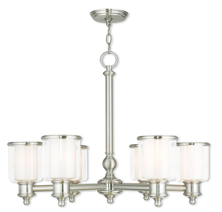 Livex Lighting - 40206-91 - Six Light Chandelier - Middlebush - Brushed Nickel