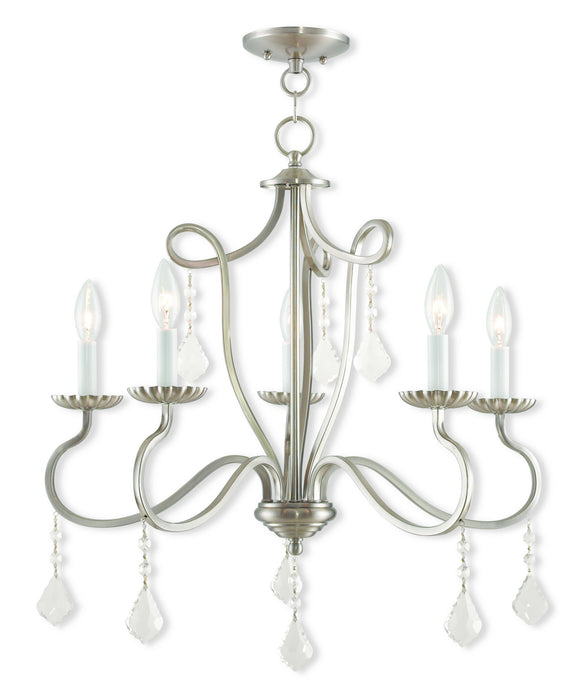 Livex Lighting - 40775-91 - Five Light Chandelier - Callisto - Brushed Nickel