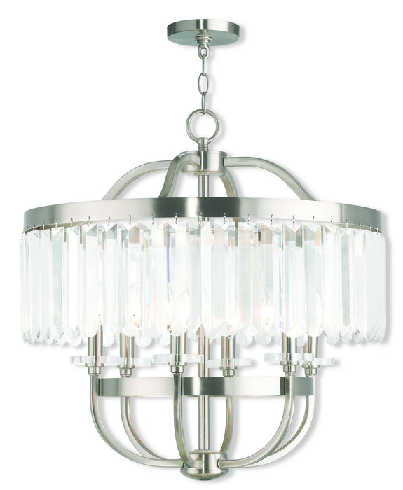 Livex Lighting - 50546-91 - Six Light Chandelier - Ashton - Brushed Nickel