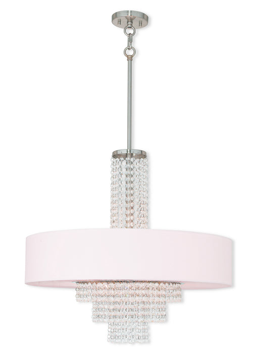 Livex Lighting - 51037-91 - Five Light Pendant - Carlisle - Brushed Nickel