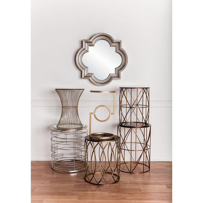 Side Table from the Mirrored Top collection in Antique Gold Leaf finish