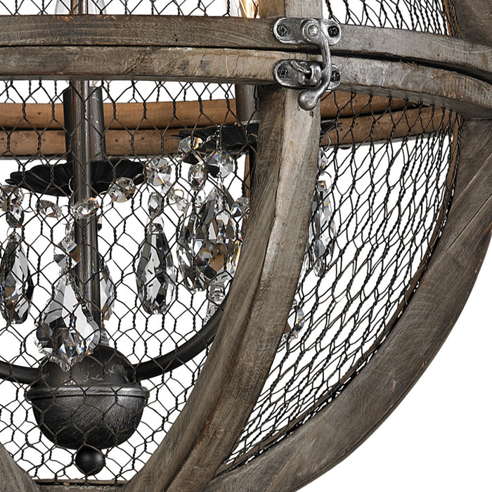 Three Light Chandelier from the Renaissance Invention collection in Bronze finish