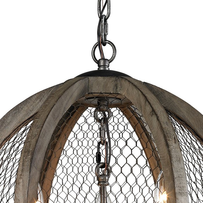 Three Light Chandelier from the Renaissance Invention collection in Bronze finish