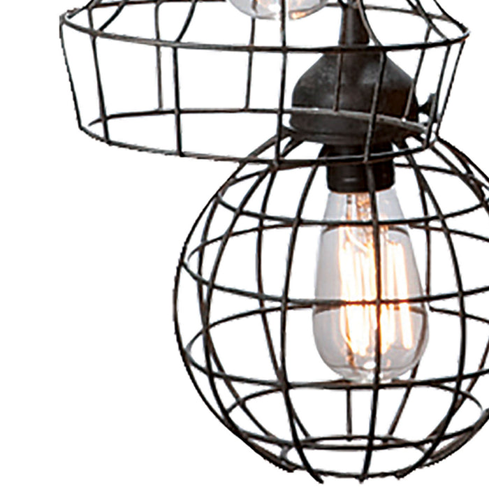 Five Light Mini Pendant from the Wire collection in Black finish