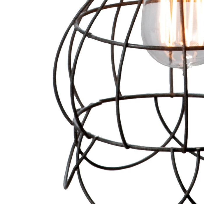 One Light Mini Pendant from the Wire collection in Rustic Carob finish