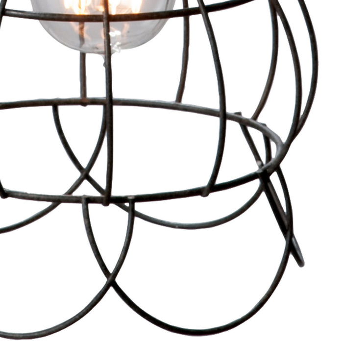 One Light Mini Pendant from the Wire collection in Rustic Carob finish