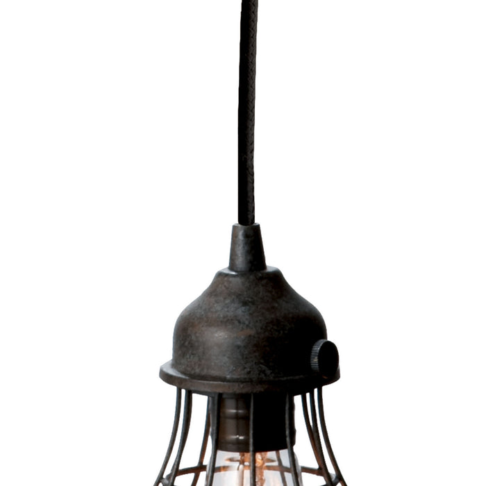 One Light Mini Pendant from the Wire collection in Rustic Carob finish