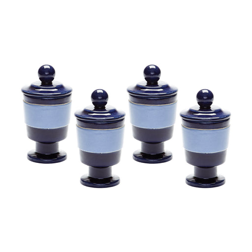 ELK Home - 857114/S4 - Votive - Filled Votive - Navy Blue, Polar Blue, Polar Blue