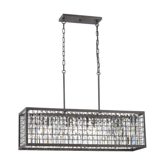 ELK Home - 14341/4 - Four Light Chandelier - Nadina - Silverdust Iron