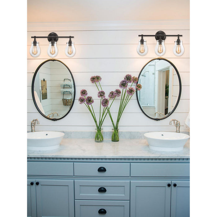 Three Light Vanity from the Jaelyn collection in Oil Rubbed Bronze finish