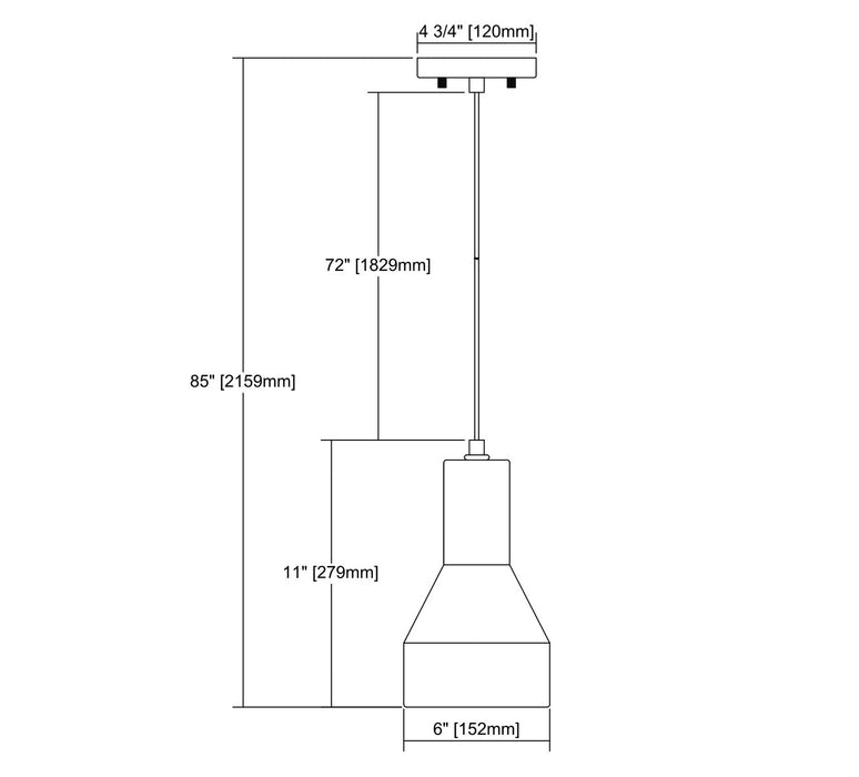 One Light Mini Pendant from the Urban Form collection in Black Nickel finish