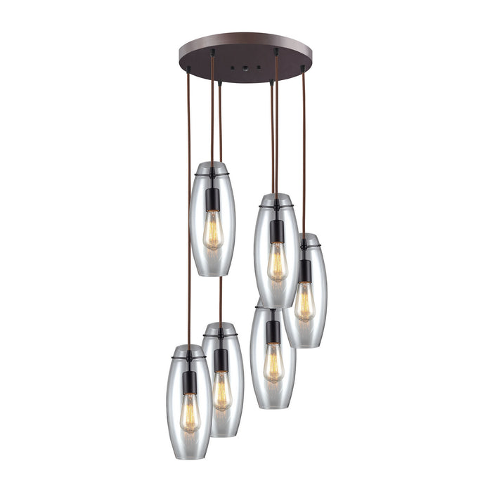 ELK Home - 60044-6R - Six Light Pendant - Menlow Park - Oil Rubbed Bronze