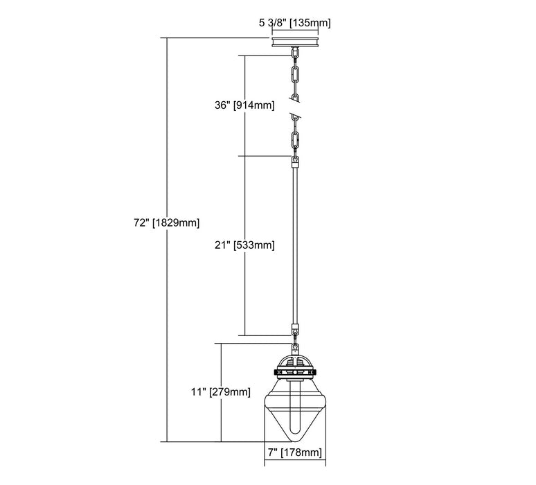 One Light Mini Pendant from the Gramercy collection in Oil Rubbed Bronze finish