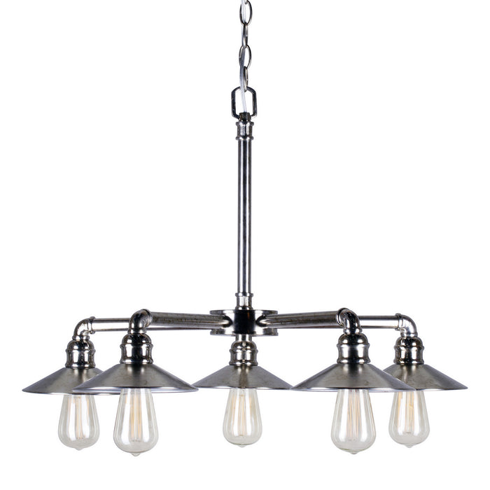 Forte - 7159-05-69 - Five Light Chandelier - Vintage Chrome