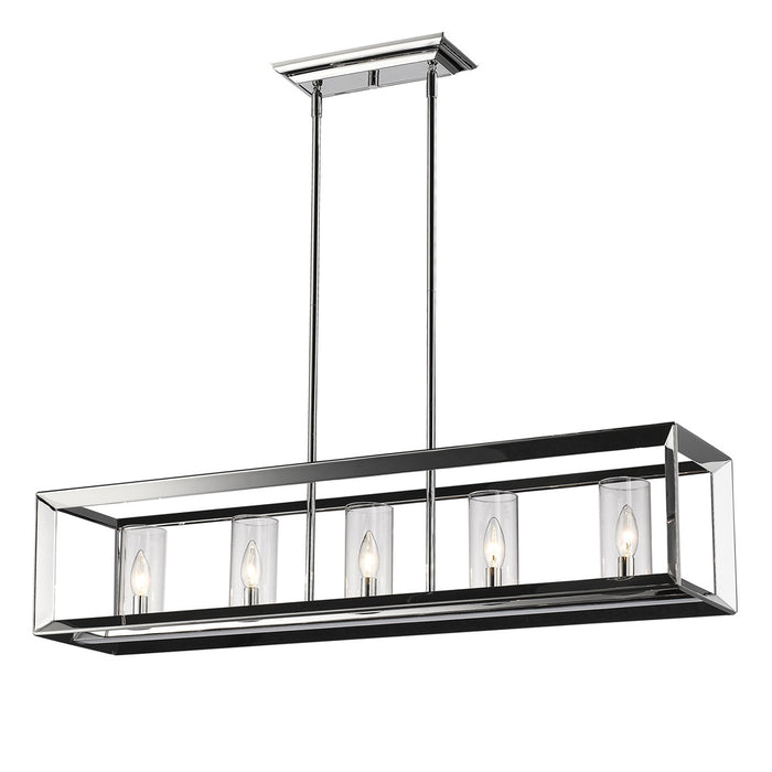 Five Light Linear Pendant from the Smyth collection in Chrome finish