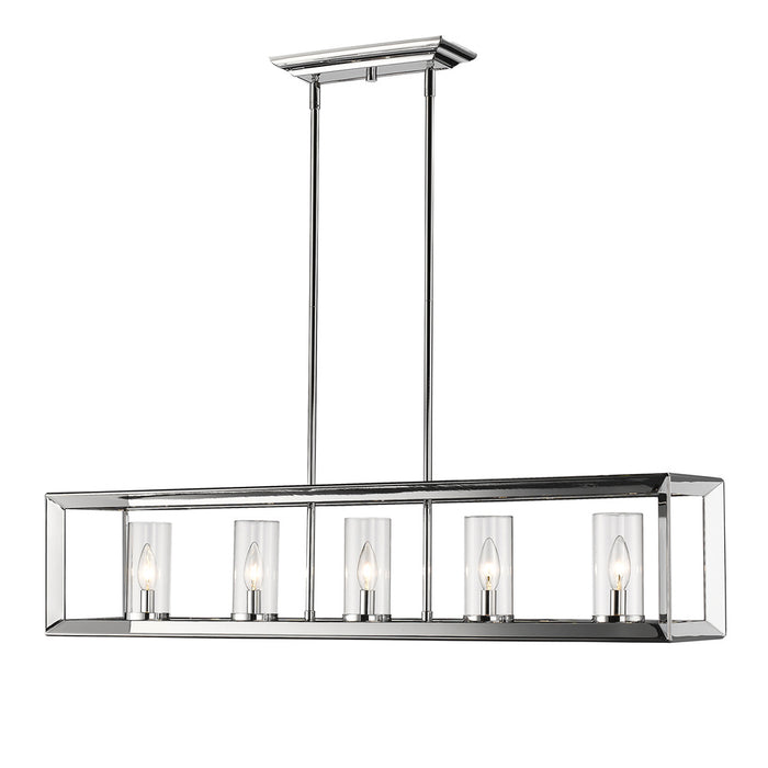 Five Light Linear Pendant from the Smyth collection in Chrome finish