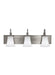 Generation Lighting - VS12703-BS - Three Light Wall / Bath - Barrington - Brushed Steel