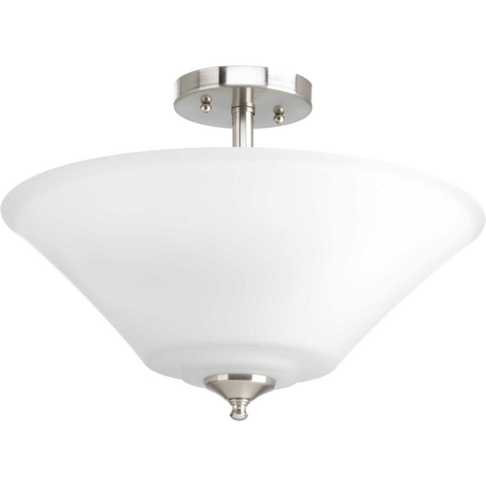 Three Light Semi-Flush Convertible from the Joy collection in Brushed Nickel finish