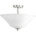 Progress Lighting - P3864-09 - Three Light Semi-Flush Convertible - Joy - Brushed Nickel